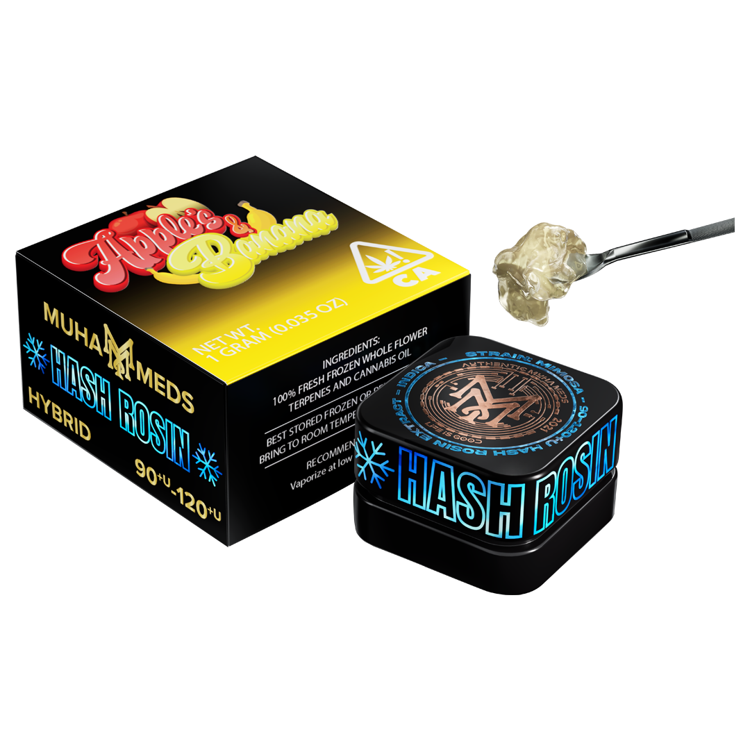 65387ee95e203d065fef20f3_HR-apple.png Apples and Bananas Muha Meds Hash Rosin | Hybrid - Image 1