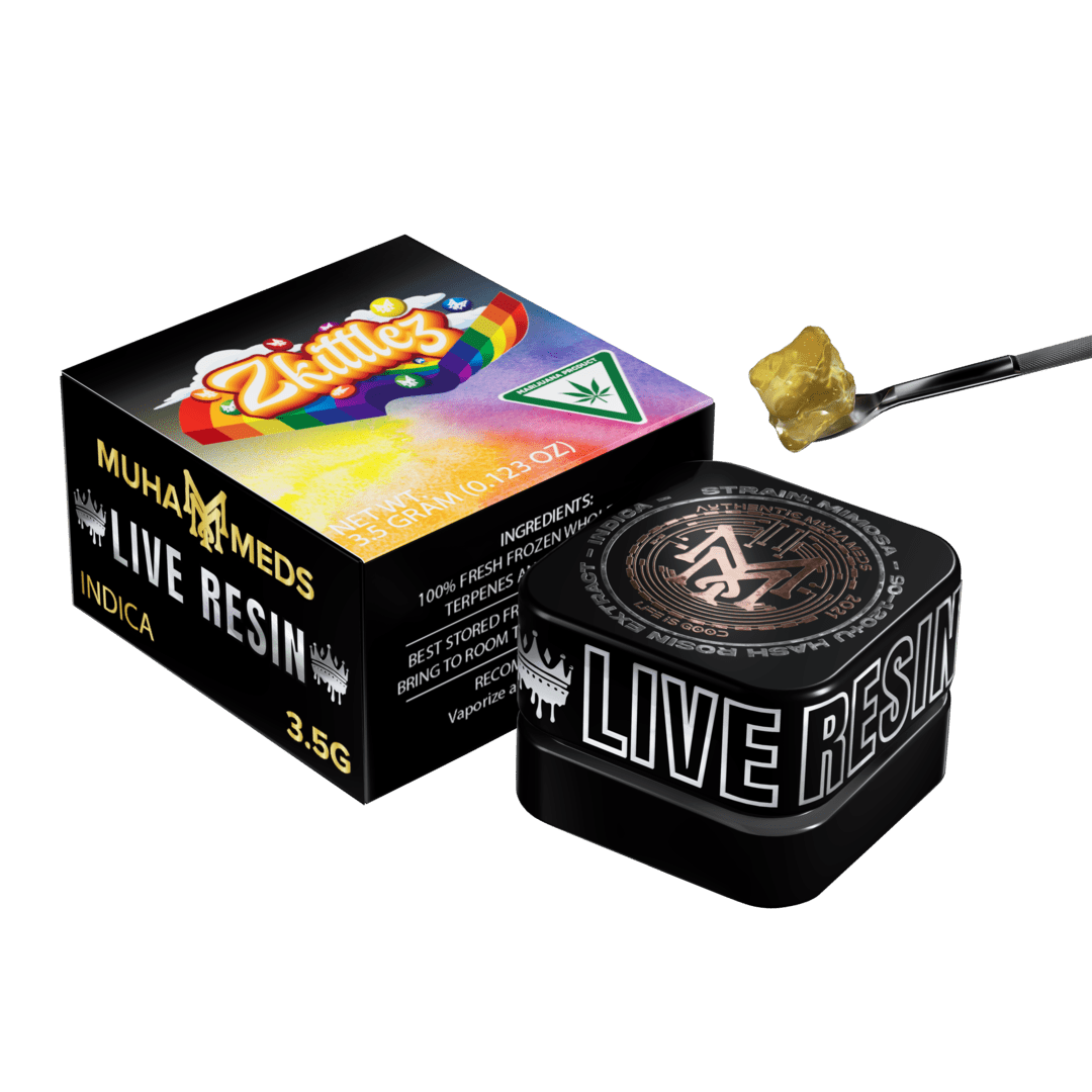 6598718dadb328315f51a518_LiveResin_Zkittlez_V1.png Zkittlez Muha Meds Live Resin | Indica - Image 1