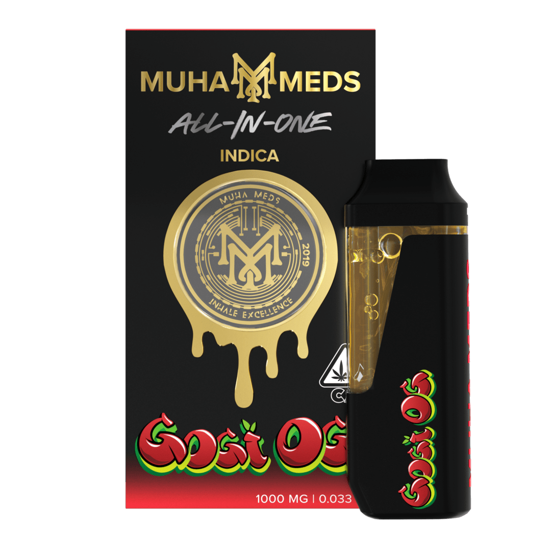 66a155e785f51dd247aebeed_CA_Dispo_Distillate_GogiOg_Front_V1.png Gogi OG Muha Meds Disposable | Indica - Image 1