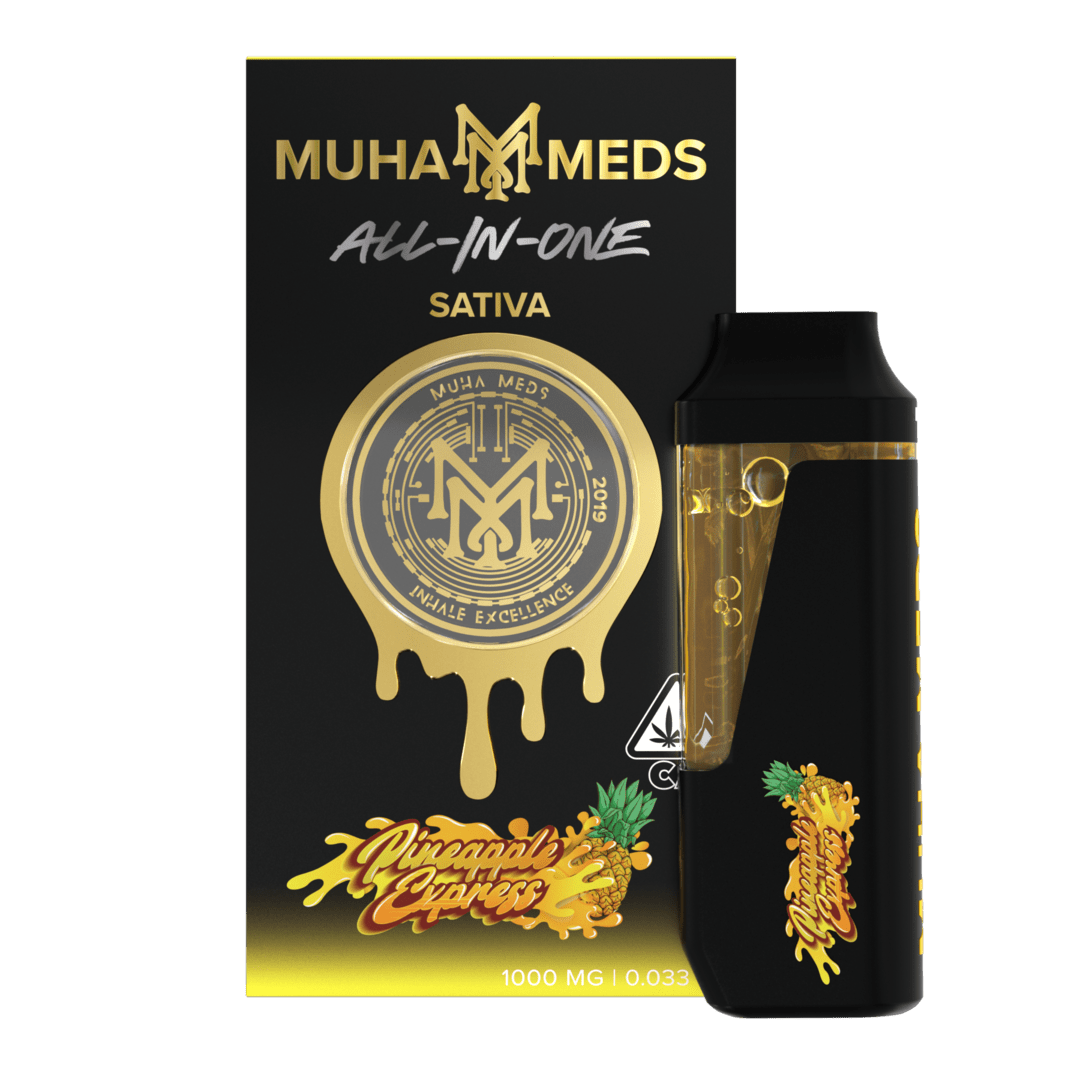 66a1562d78e6e932ffa3ec4e_CA_Dispo_Distillate_PineappleExpress_Front_V1.png Pineapple Express Muha Meds Disposable | Sativa - Image 1